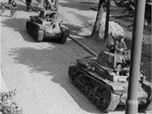Mobilizace 1938: P�esun tank� LT vz. 35 ulicemi Turnova