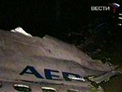 Televizní zábry nehody boeingu u Permu na Uralu