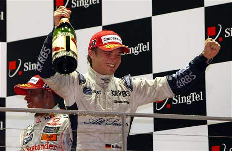 Velká cena Singapuru: Nico Rosberg se raduje