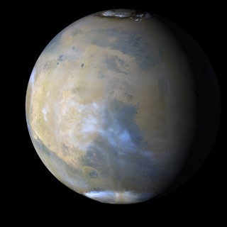 Pohled na Mars ze sondy MRO počátkem září 2008