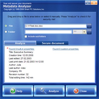 Metada Analyzer