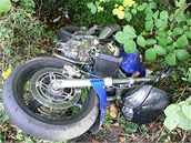 Nehoda motorkáe u Vemina.