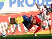 Teplice - Zlín: domácí Verbí� (vlevo) a Vysko�il