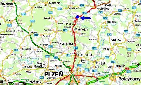 Mapa - Plze, Plasy