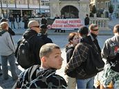 P�edvolební mítink D�lnické strany v Brn�