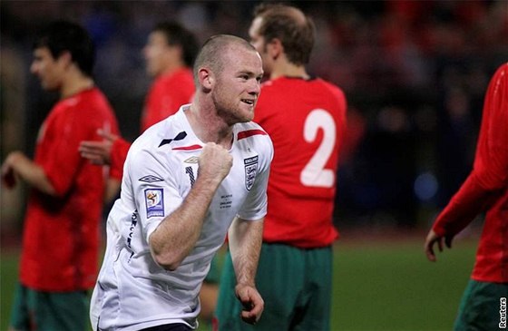 JSME TAM! Vás ale na mistrovství svta vidt nechci, vzkazuje Rooney do Portugalska.