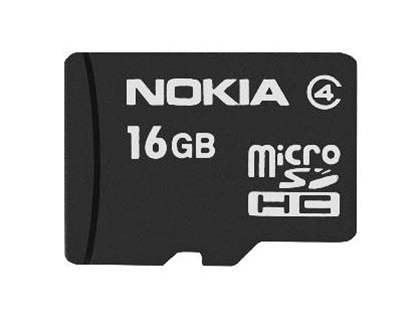 Pamová karta microSDHC od Nokie s kapacitou 16 GB 