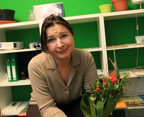 Zklamaná kadidátka Strany zelených Kateina Dubská. (18. íjna 2008)