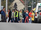 Blokáda silnice z Brna do Svita v obci Lipvka