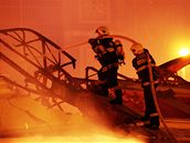 Hasi�i bojovali na pra�sk�m V�stavi�ti s plameny, kter� zni�ily lev� k��dlo...