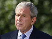 Prezident George Bush p�i projevu k finan�ní krizi.