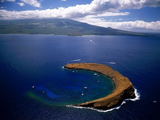 USA, Havaj, mosk park Molokini Crater