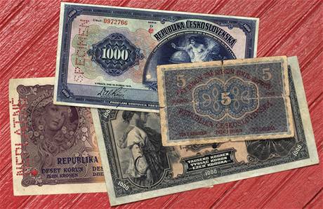 Bankovky z roku 1919.