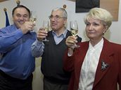 Milada Emmerová zapíjí volební úsp�ch, 17. �íjna 2008