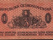 Jedna koruna eskoslovenská, r. 1919