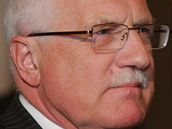 Prezident Václav Klaus vystoupil 20. íjna v Praze, aby se vyjádil k výsledkm...