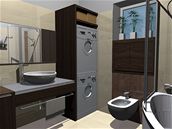 Rekonstrukce koupelny: první varianta 