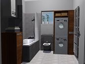 Rekonstrukce koupelny: druhá varianta 