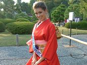 Zuzana Putnáová v tradiním japonském kimonu