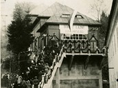 Lanovka na ernou horu, rok 1928