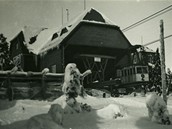 Lanovka na ernou horu, kolem roku 1930