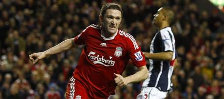Liverpool - West Bromwich Albion: dom�c� Keane oslavuje g�l