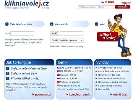 S Klikniavolej.cz mete a do nedle zasílat SMS zdarma.