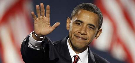 Barack Obama, vítz prezidentských voleb.