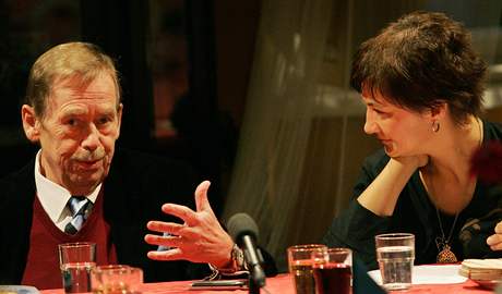 Debata s Václavem Havlem v divadle Husa na provázku (8.11.2008) 