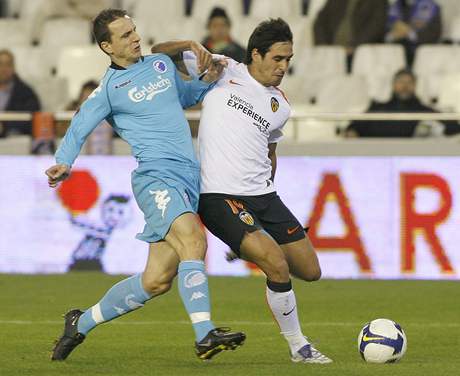 Valencia - FC Koda; zleva Pospch a Vicente