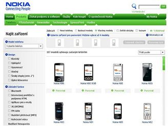 Internetov strnky Nokia