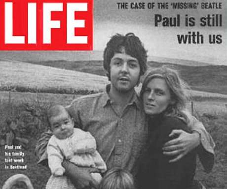 Paul McCartney s manelkou na tituln strnce znu Life z roku 1969