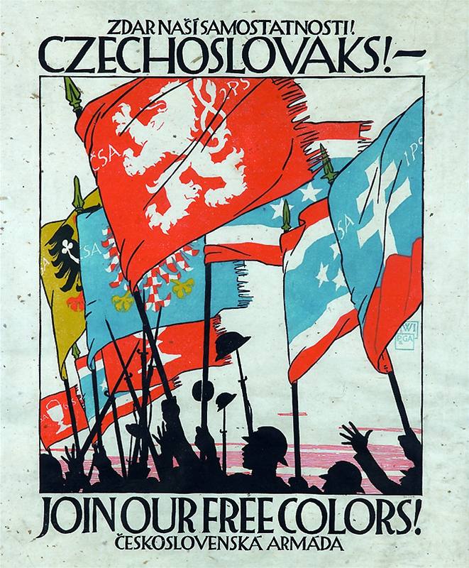 Vojtch Preissig - Czechoslovaks! Join our free colors! (1916-1918)