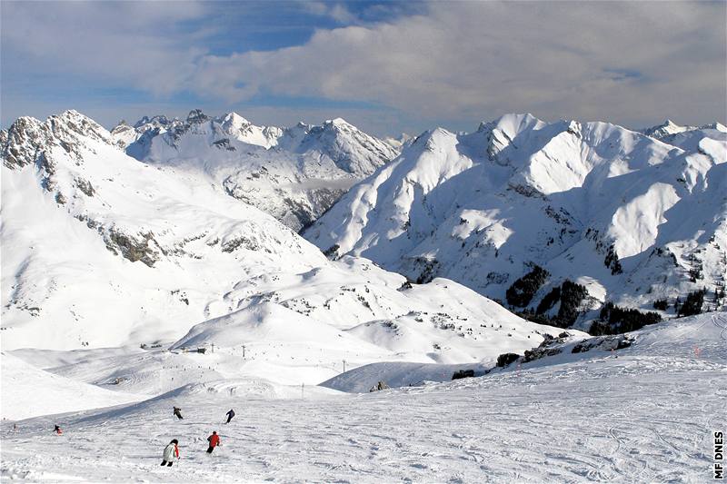 Rakousko, lyování v oblasti Lech - Zürs
