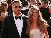 Jennifer Anistonová v dob, kdy jet ila s manelem Bradem Pittem