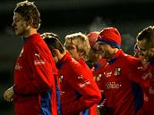 Trénink �eských fotbalist� v San Marinu