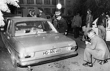 Auto, ve kterém policie objevila tlo zavradného Hanse Martina Schleyera. Za jeho únos a smrt dostal Wisniewski doivotí