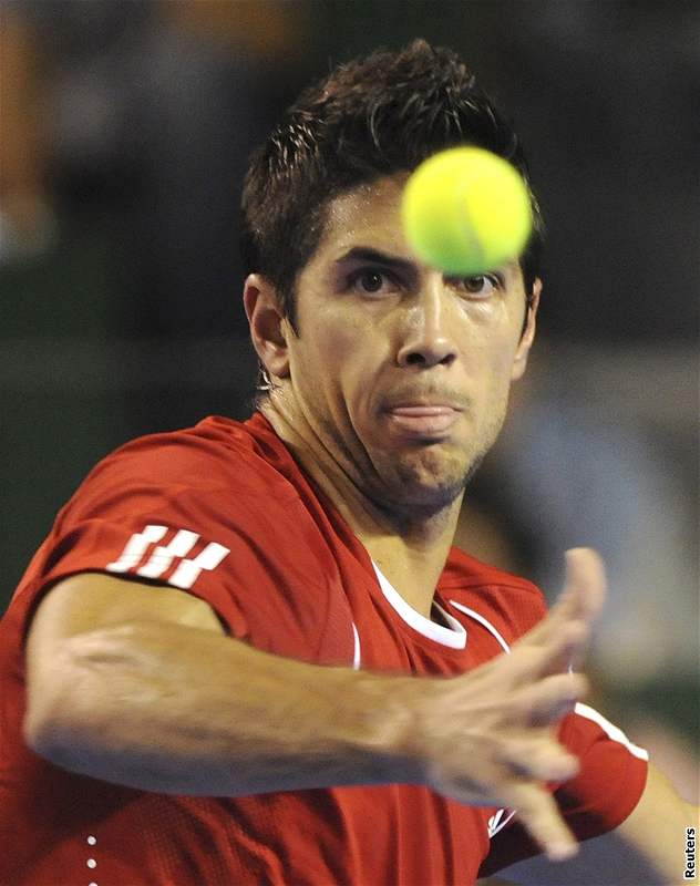 Finále Davis Cupu Argentina - panlsko: panlský tenista Fernando Verdasco
