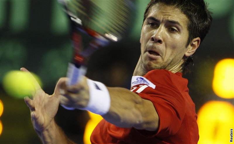 Finále Davis Cupu Argentina - panlsko: panlský tenista Fernando Verdasco