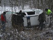 Nehoda policistky v Libchov na Mlnicku (22.11.2008)
