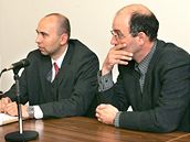 Bývalý policista Radomír Mecner (vpravo) u soudu v roce 2005