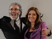 Ud�lování mezinárodních televizních cen Emmy 2008 - Claudio Villarruel (vlevo) a Bernarda Llorente se radují za Argentinu
