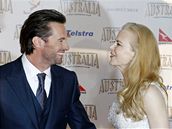 Hugh Jackman a Nicole Kidmanová pi pedstavení filmu Austrálie