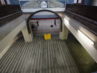 Hlavní nádraží - pohled na podchod z Fantovy budovy