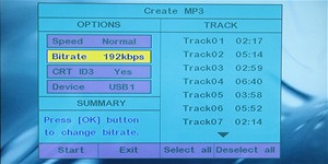 SCREEN - MP3 rip menu (Philips)
