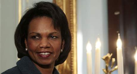 Condoleezza Riceová v Buckinghamském paláci (1. prosince 2008)