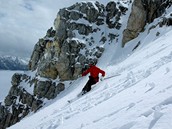 Radek Holub z magazínu SNOW na lyích ve výcarském Svatém Moici