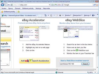 Internet Explorer 8 na eBay