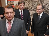 Ji�í Paroubek, primátor Brna Roman Onderka a hejtman ji�ní Moravy Michal Ha�ek