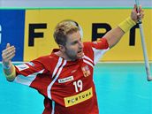 esko - Finsko: Ale Zálesný se raduje z gólu